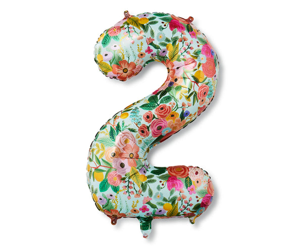 Garden Party Numbered Foil Balloon