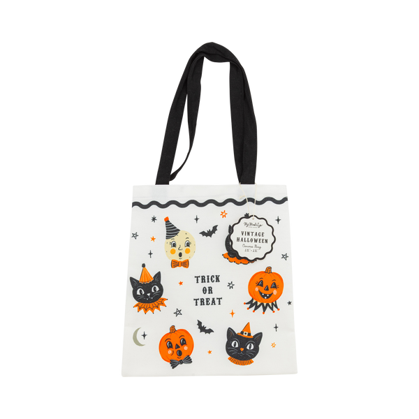 Vintage Halloween Characters Canvas Tote Bag