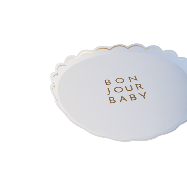 Bonjour Baby Blanc White Dessert Plates, 8pk