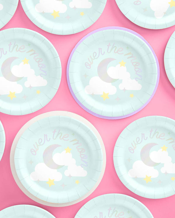 Over the Moon Dinner Plates, 25pk