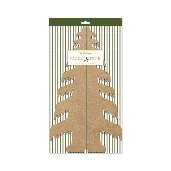 Christmas Memories Large Kraft Paper Tree Decor