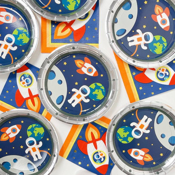 Space Party Plates, 12 ct