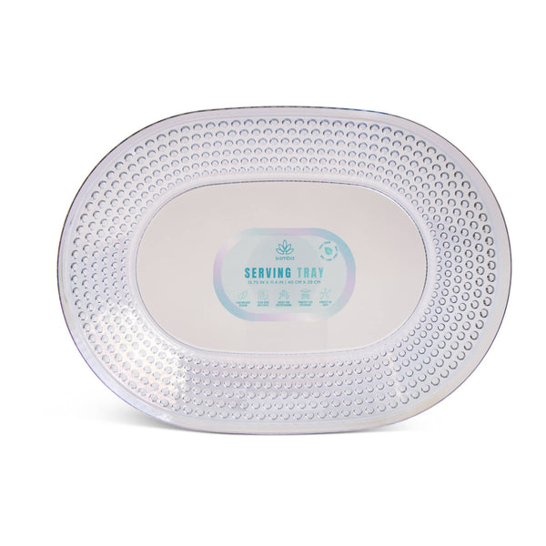 Large Dotted Serving Tray - Iridescent