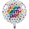 Rainbow Foil Mylar Balloons, 1pk