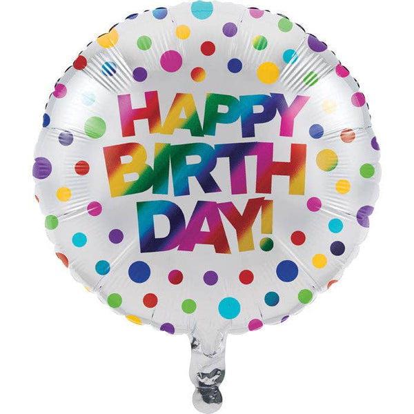 Rainbow Foil Mylar Balloons, 1pk