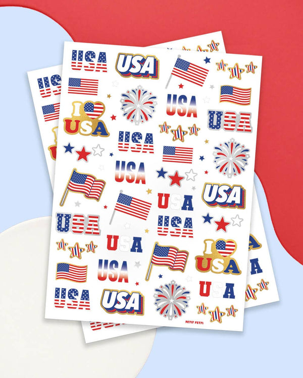 Stars & Stripes Patriotic Tats - 70ct