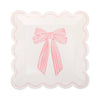 Large Pink Bows Dinner Plate, 8pk