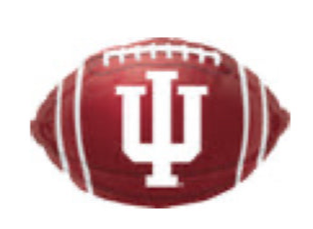 17” IU Football Mylar balloon