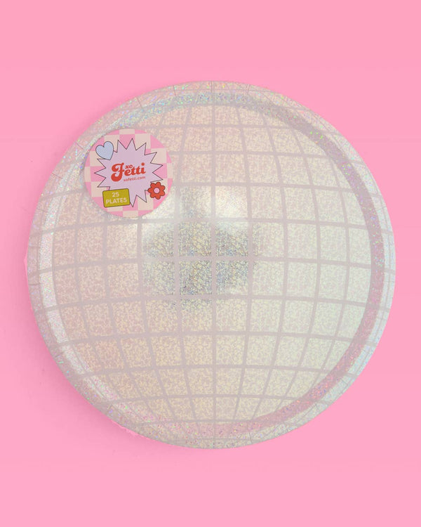 Groovy Disco Paper Plates, 25pk