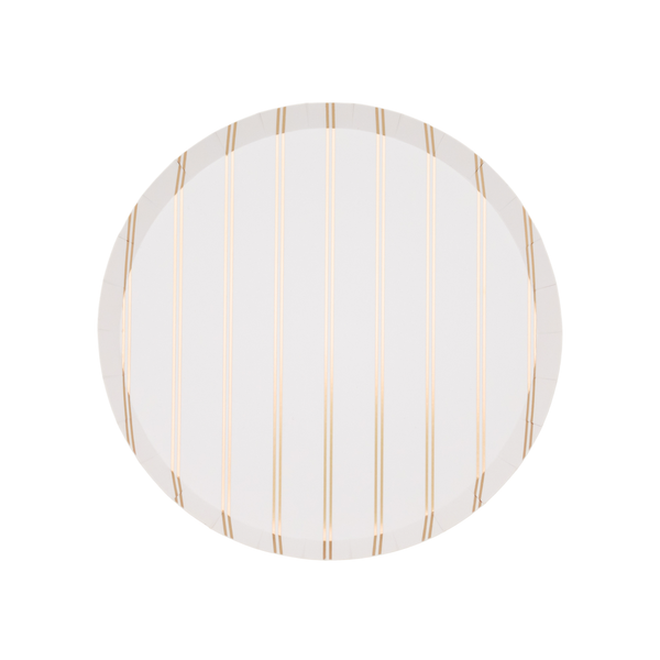 Gold Signature Stripe Dessert Plates, 8pk