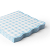 Elegant Sky Blue Gingham Dinner Napkins, 20pk