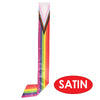 Pride Flag Satin Rainbow Sash, 33" x 4"