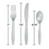 Shimmering Silver Assorted Plastic Cutlery, 24pk