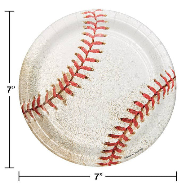 Baseball Dessert Plates, 8pk