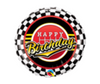 18” Birthday Checkered Mylar Balloon