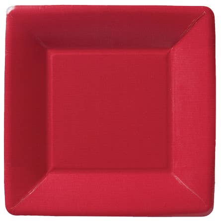 Red Square Dessert Plates, 8pk