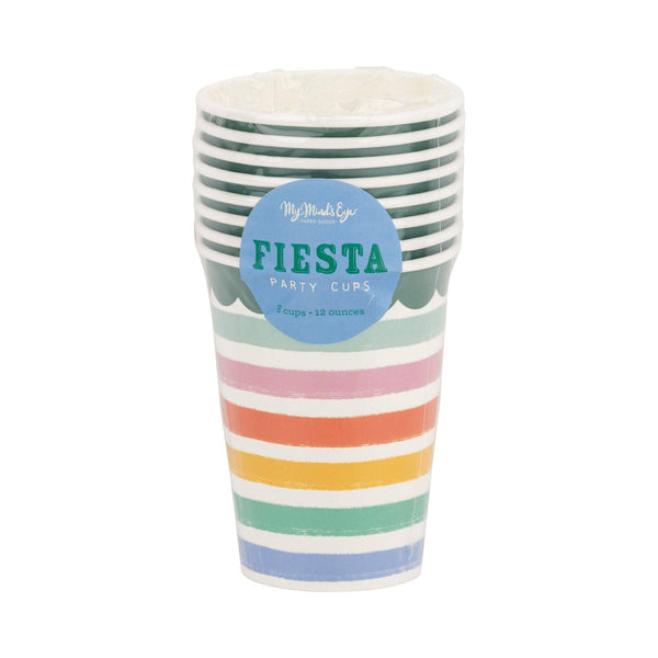 Fiesta Striped Paper Cup, 8pk