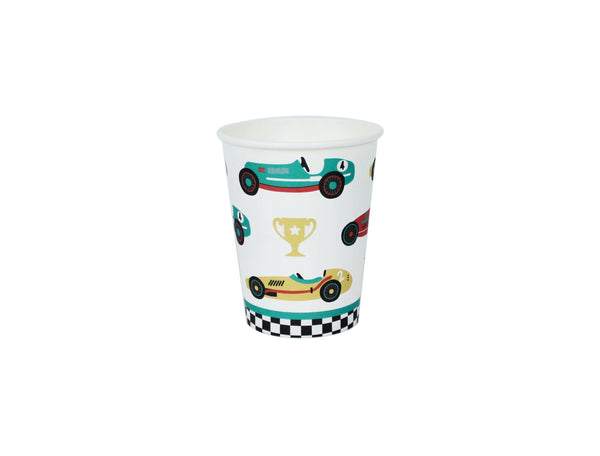 Vintage Race Car Cups, 12pk