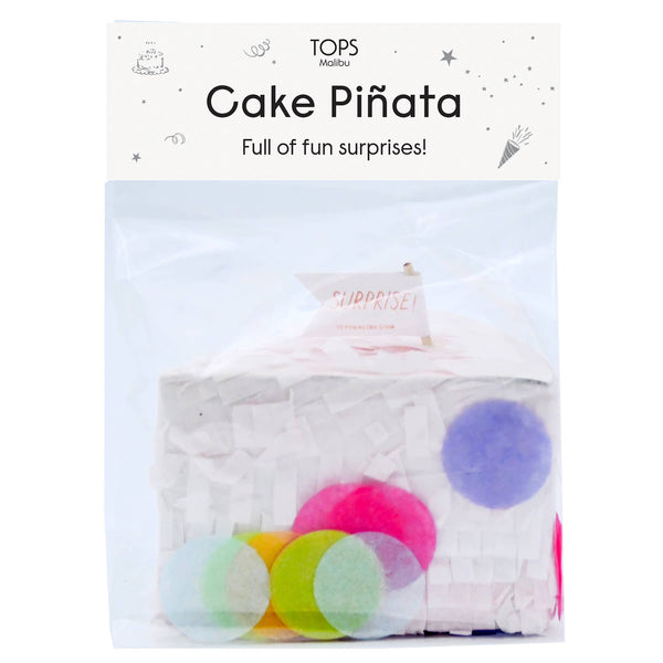 Mini 4" Tabletop Piñata - Cake Slice in Party Bag