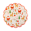 Santa Icons Dinner Plate- 8pk