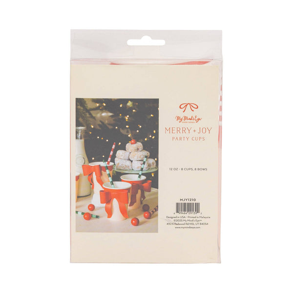 Red and Pink Cup with bow- 8pk
