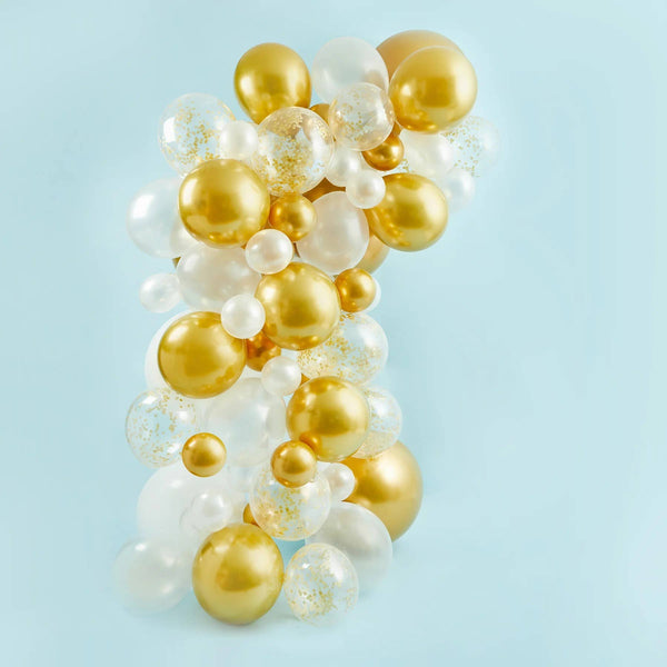 Gold, Clear & White Balloon Kit