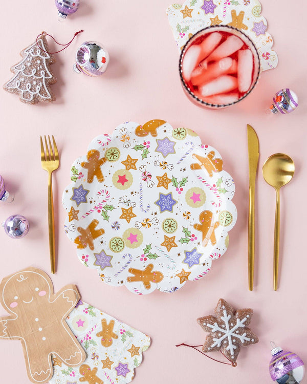 Gingerbread Cookies Dinner Plate- 8pk