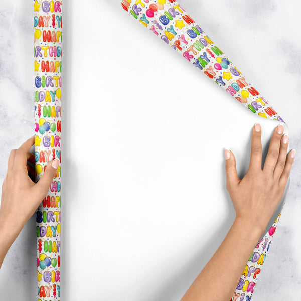 Balloon Letters Gift Wrap