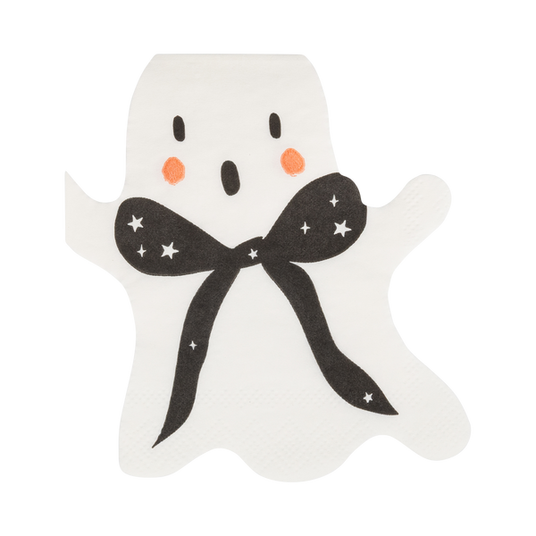 Booquette Ghost Shaped Cocktail Napkins, 24pk