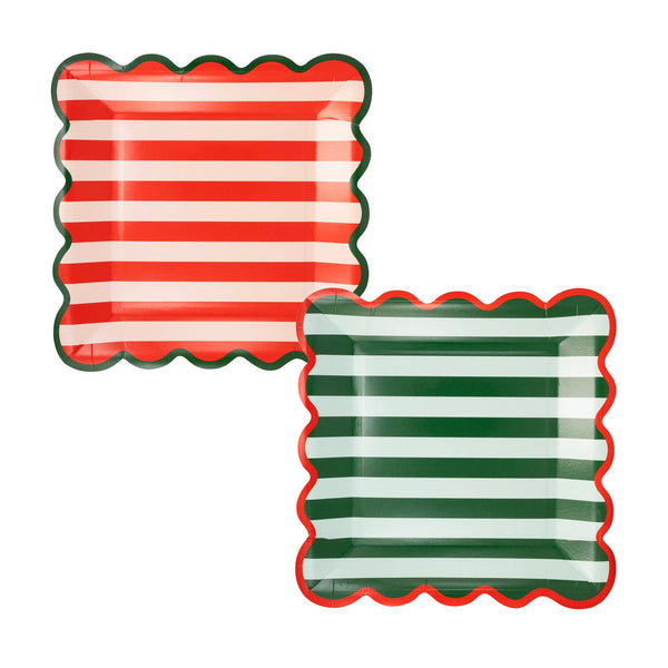 Joy Striped Dinner Plates- 8pk