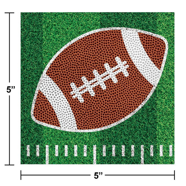 Football Party Dessert Napkins, 16pk