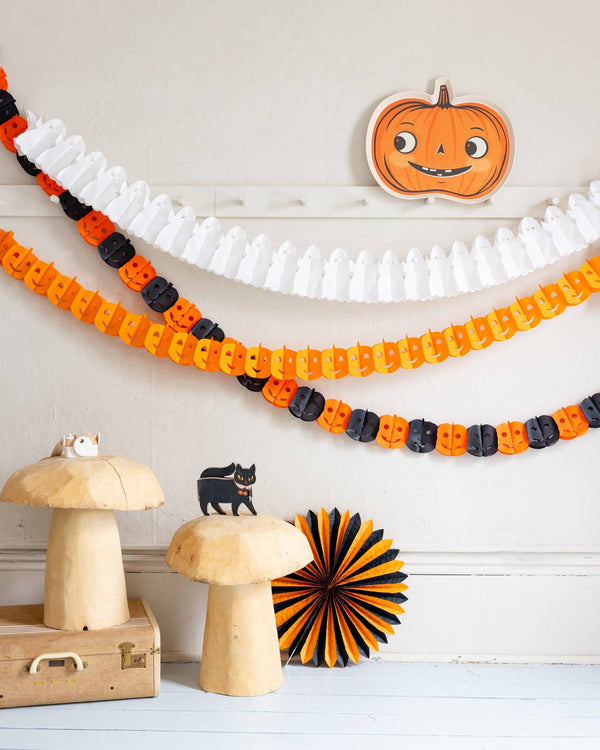 Halloween Tissue Garland, 3pk
