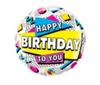 18” 90’s Retro Birthday Mylar Balloon
