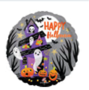18” Halloween Haunted House Mylar balloon