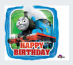 18” Thomas the train Happy Birthday Mylar balloon