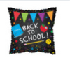 17” Back To School Pennant Mylar balloon
