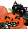 25” Halloween Pumpkin cat Mylar balloon