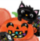 25” Halloween Pumpkin cat Mylar balloon