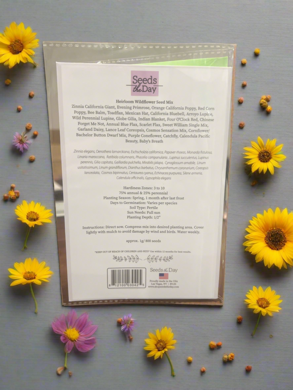 Greeting Card Thank you- Heirloom Wildflower Seed Mix