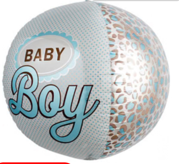 17” Baby Boy Sphere Foil Balloon