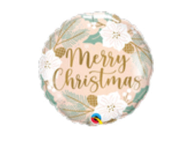 18” Christmas Floral Mylar Balloon