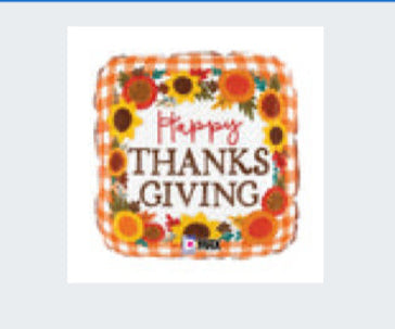 18” Happy Thanksgiving Mylar Balloon