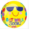 16” Get Well Smile Orbz Balloon