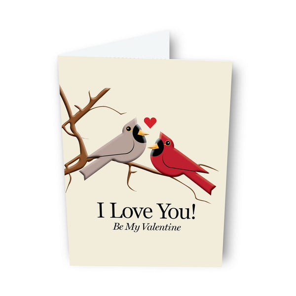 Sapori- Cardinals in Love Valentine Greeting Card