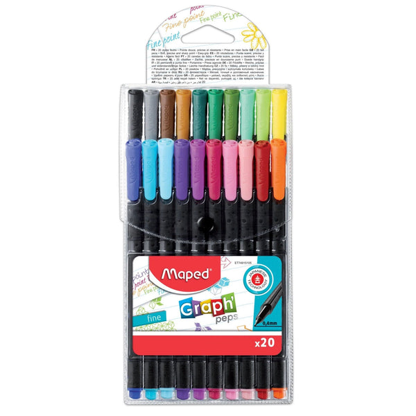 Sapori Fine Tip Graphing Pens - Set of 20