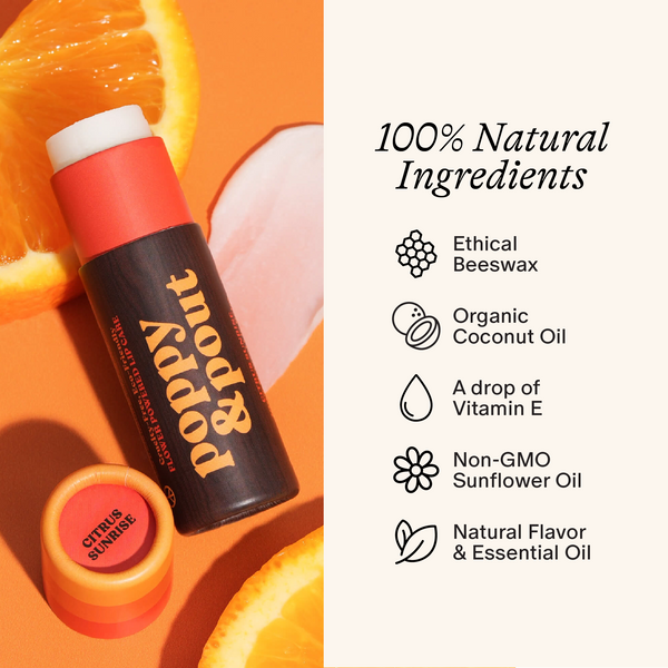 Poppy & Pout Retro Surf, Citrus Sunrise Lip Balm