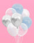 Light Blue, Clear, Silver & Pearl Balloons, 25pk