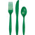 Emerald Green Assorted Plastic Cutlery, 24pk