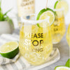 Please Stop Talking - Gold Foil Stemless Wine Glass