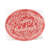 Happy Holidays Oval Bamboo Tray